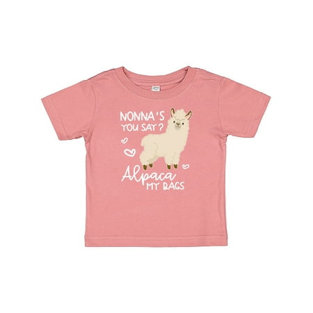 

Inktastic Nonna s You Say Alpaca My Bags Gift Baby Boy or Baby Girl T-Shirt