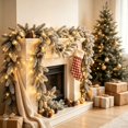 thumbnail image 5 of 2026 Christmas Indoor Home Decor 180cm Artificial Pines Garland Light Weight Christmas Greenerys Decor For Stair Railing Fireplace Mantel Holiday Ornament, 5 of 6
