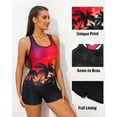 thumbnail image 3 of Beautyin Women Quick-drying Swimsuit Boyleg One Piece Water Aerobic Competitive Bathing Suit, 3 of 7