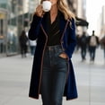 thumbnail image 5 of Women's Solid Color Long Sleeve Velvet Jacket Open Front Casual Suit Cardigan Coat, 5 of 9