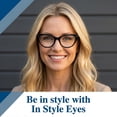 thumbnail image 6 of In Style Eyes Stylish Large Cateye Reading Glasses for Women Black +3.50, 6 of 7