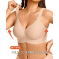 thumbnail image 3 of Finetoo Womens Wireless Jelly Bra Plus Size Supportive Seamless Bras Full Coverage Push Up Comfortable No Underwire Tshirt Bralette, 3 of 6