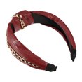 thumbnail image 6 of Unique Bargains 1 Pcs Women Knotted Headbands Fashion Vintage Knotted PU Leather Hair Hoop Hair Accessories Red, 6 of 7