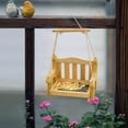 thumbnail image 3 of Wooden Outdoor Bird Feeder Stand with Hanging Seat Design and Tray, Large Decorative Backyard Bird Feeder for Garden, Yard or Porch, 3 of 9
