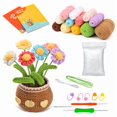 thumbnail image 1 of Kit de crochet para principiantes, kit de flores en maceta de crochet, kit completo de crochet para principiantes adultos con instrucciones paso a paso, 1 of 5