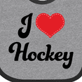 thumbnail image 4 of Inktastic I Love Hockey Girls Baby Bib, 4 of 4