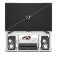 thumbnail image 4 of Furinno TURN-S-TUBE 3-Tier No Tools TV Stand for TV up to 50" White, 4 of 5