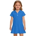 thumbnail image 3 of LWavelet Back to School Uniform Dress for Girls Short Sleeve Pique Polo Dress Summer School Uniform Kids Casual Sundress, 3 of 6