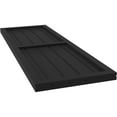 thumbnail image 6 of Ekena Millwork 17 1/2"W x 32"H Americraft Five Board Exterior Real Wood Two Equal Panel Framed Board-n-Batten Shutters (Per Pair), Black, 6 of 9