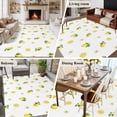 thumbnail image 5 of Cute Lemon Floral Area Rugs 8'x10', Washable Small Throw Rugs for Living Room Patio, Farmhouse Summer Fruits Indoor Outdoor Rug Non-Slip Low Pile Carpet Runner Reversible Floor Mats, 5 of 8