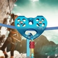 thumbnail image 4 of Climbing Double Pulley Tandem Trolley with Ball Bearing Aluminum Alloy for Outdoor Arborist Mountaineering, 4 of 10