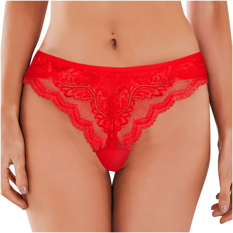 HUPOM Thinx Period Underwear For Women Girls Panties Briefs Leisure Tie  Seamless Waistband Red L 