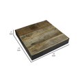 thumbnail image 5 of Benzara BM240190 Riser with Square Shape & Metal Band, Brown & Black - Large, 5 of 5