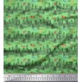 thumbnail image 1 of Soimoi Cotton Voile Fabric Animals,Bird & Tree Modern Style Print Fabric by the Yard 56 Inch Wide, 1 of 3