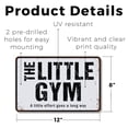 thumbnail image 2 of Vintage Style Little Gym (2 Pack) 8 Inch x 12 Inch Novelty Plastic Sign Jump Stretch Play Nice Durable Weatherproof Perfect for Playrooms Basements Home Gyms Fun Gift for Kids Families, 2 of 6