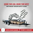 thumbnail image 2 of Motor God 48" Heavy Duty Trailer Safety Chain with 2" Chain Hanger – 1/4" Diameter, S Hooks on Both Ends (2000 lb), 2 of 6
