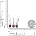 thumbnail image 2 of Gem Stone King 925 Sterling Silver Red Rhodolite Garnet Pendant Earrings Set for Women (4.48 Cttw, Gemstone January Birthstone, with 18 inch Chain), 2 of 4