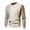 White##1, variant on jsaierl Mens Cardigan Sweater Knit Crew Neck Stretch Color Block Top Long Sleeve Slim Casual Warm Pullover Sweater