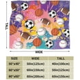 thumbnail image 3 of 3D Printed Flannel Super Soft Soccer Blanket Lightweight Cozy Baseball Basketball Throw Blankets for Sport Fans Kids Adults Gifts 60"X50" 2, 3 of 6