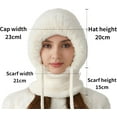 thumbnail image 2 of 3 in 1 Beanie Hat with Scarf and Mask for Women, Women's Outdoors Windproof Plush-Lined Warm Hat, 2 of 7