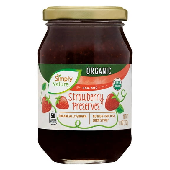 2PK - Simply Nature Organic Strawberry Preserves, 11 oz