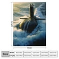 thumbnail image 4 of Chilfamy Submarine Wave Propeller Throw Blanket for Couch Sofa Bed Office Travel Camping School Flannel Blanket Lightweight Soft Blanket for All Seasons  Soft Plush Blankets 60x80in, 4 of 6