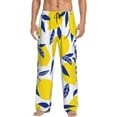 thumbnail image 2 of Kdxio Tropical Lemon Print Men's Sleep Pajama Pant Lounge Pants with Pockets, 2 of 8