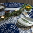 thumbnail image 3 of Oval Tablecloth -60x84 Inch, Navy Boho Style Retro Rustic Tablecloth Classic French Country Printed Table Cover for Farmhouse Decoration, Suitable for Home, Kitchen, Indoor and Outdoor Dining Table, 3 of 6