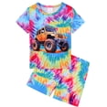 thumbnail image 2 of ATAIKU Summer Pajamas for Boys Truck Short Sleeve 2-Piece PJs Set Toddler Kid Comfy Sleepwear Size 3-12Y, 2 of 14