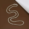 thumbnail image 4 of QQTDFG Wholesale 925 Sterling Solid silver 3MM Beads Chain Women Men Necklace 16-24inch-22inches, 4 of 8