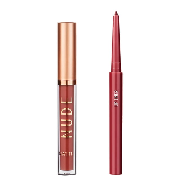 Ensemble de Rouge à Lèvres et Crayon à Lèvres pour une Longue Tenue et Sans Taches de Tasse
