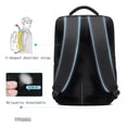 thumbnail image 4 of Quanna Mochilas 3pcs Men Zip Para Laptop De20l Mochila De Viaje Para Laptop, Con Puerto Carga Usb, Ideal Para Negocios, Mejor Mochila Para Escolar, Antirrobo Front Laptop Backpack Set With Pen Bag, 4 of 5