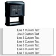 thumbnail image 1 of 904 Custom Tampon Rectangulaire 7 Lignes Auto-Encre, 1 of 2