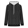 thumbnail image 6 of Sakmal Hoodies for Women Cute Black Tops Polka Dot Comfy Hoodies for Women, 6 of 6