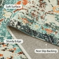 thumbnail image 5 of Moynesa 2'x3' Bohemian Area Rug, Small Boho Washable Bathroom Entryway Kitchen Rug,Floral Medallion Non Slip Pet Friendly Vintage Throw Carpet for Indoor Front Door Sink Living Room Bedroom, Teal, 5 of 10