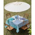 thumbnail image 3 of Purple Teal Golden Marble Outdoor Tablecloth with Umbrella Hole, Abstract Modern Geometric Spillproof Waterproof Outdoor Table Cover, Patio Tablecloths for Party/Garden/Picnic, Square 60"x60", 3 of 9