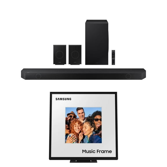 Samsung HW-Q990D 11.1.4ch Soundbar with a Samsung HW-LS60D 2.0 Channel Photo Frame Speaker (2024)