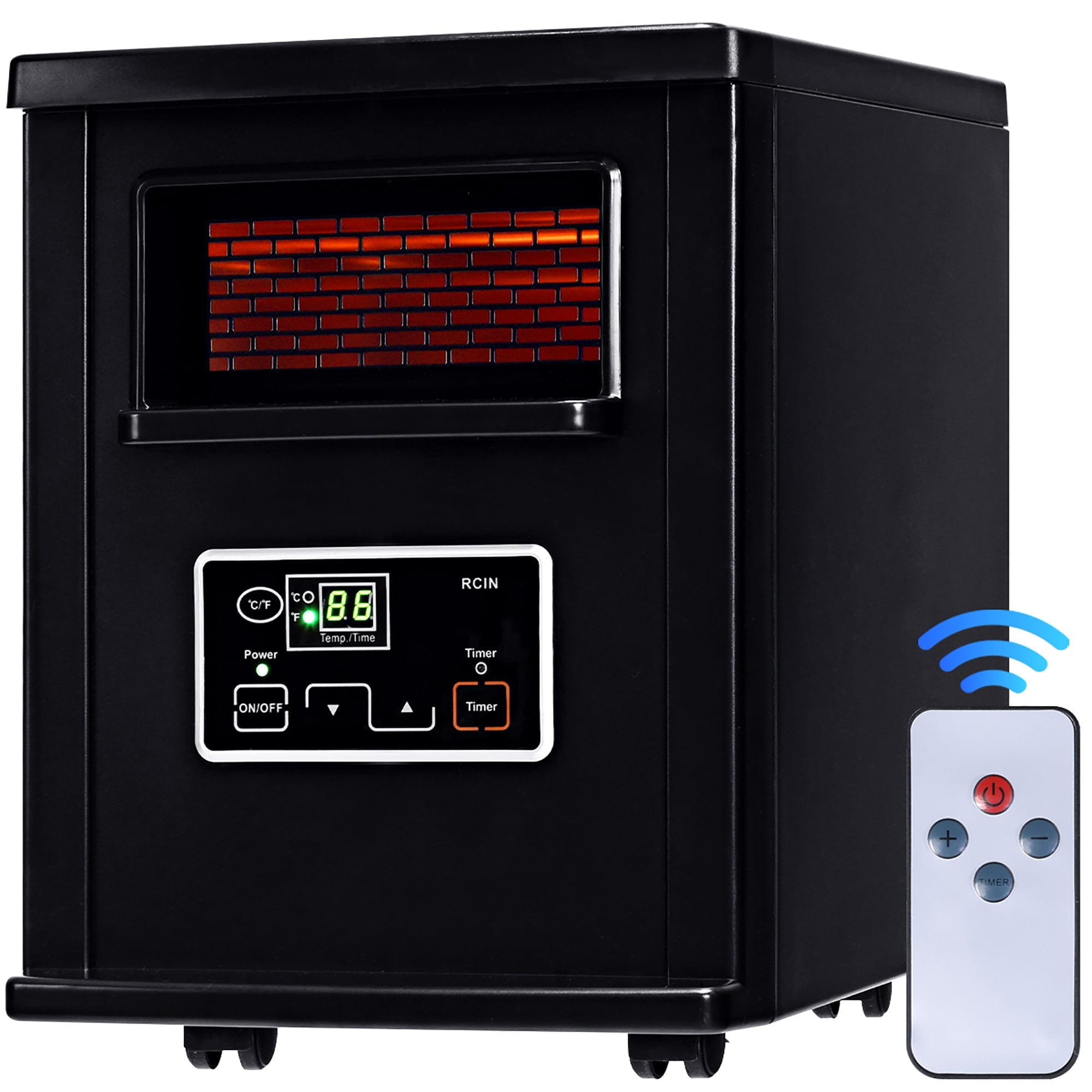 Infrared Space Heater Portable Electric Heater with Digital Thermostat -  Walmart.com