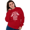 thumbnail image 3 of This Kid Needs Pizza Foodie Humorous Sweatshirt for Men or Women Brisco Brands 2X, 3 of 6