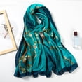 thumbnail image 1 of Silk Scarf Accessory for Everyday Style Lightweight Wrap Shawl Versatile Beach Pareo Boho Fusion Craftsmanship, 1 of 4