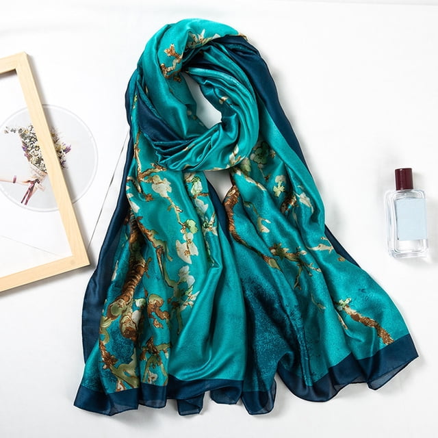Silk Scarf Accessory for Everyday Style Lightweight Wrap Shawl Versatile Beach Pareo Boho Fusion Craftsmanship