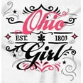 thumbnail image 2 of Ohio OH Fancy Feminine Filagree Women's Graphic T Shirt Tees Brisco Brands S, 2 of 5