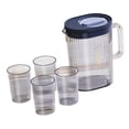 thumbnail image 4 of DOLITY Grand Pichet d'Eau Distributeur d'Eau Froide avec 4 Tasses Résistant à la Chaleur Bouilloire Citron Bleu, 4 of 9