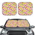 thumbnail image 2 of Windshield Sun Shade, Cute Avocado Orange Foldable Car Sun Shade Windshield For Front, 2 Pieces, 2 of 4