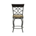 thumbnail image 5 of Linon Bryson Round 25" High Back Metal Swivel Counter Stool, Brown/Light Brown, 5 of 8