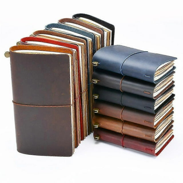 100% Genuine Leather Traveler's Notebook Travel Diary Journal Vintage Handmade Cowhide Gift