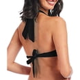thumbnail image 2 of RACHEL ROY Womens Solid Halter Bikini Top Small Black, 2 of 2