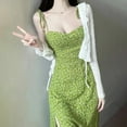 thumbnail image 4 of Lefu Robe Florale Taille Française pour Femmes style Resort Jupe à Bretelles Polyvalente, 4 of 7