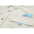 thumbnail image 3 of Men’s Tuna Waterproof Quick Dry UPF 50+ Nylon Short Sleeve Fishing Button Shirt (Ivory, 2XL), 3 of 5