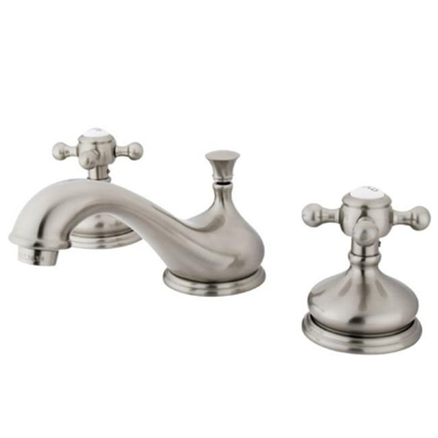 Kingston Brass KS1168BX Robinet de Toilette avec Poignée Croisée, Nickel Satiné